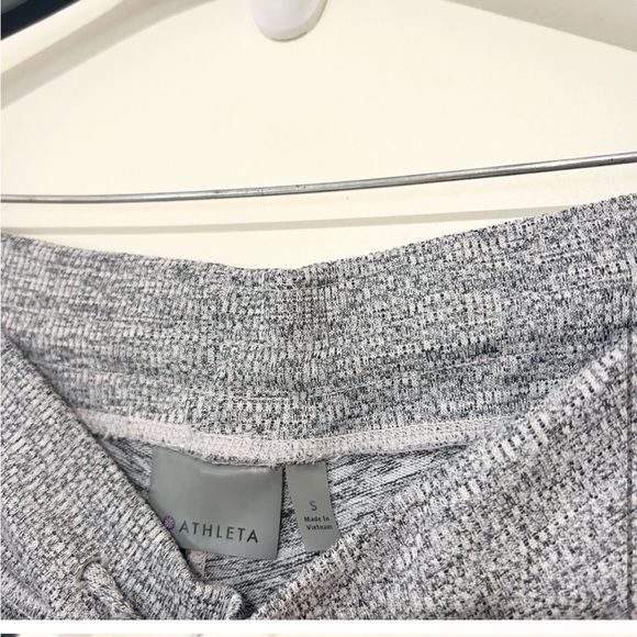 Athleta Gray Space Dye Techie Sweat Ankle Athleisure Joggers Size Small - Picture 3 of 7